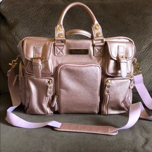 rose gold camera bag
